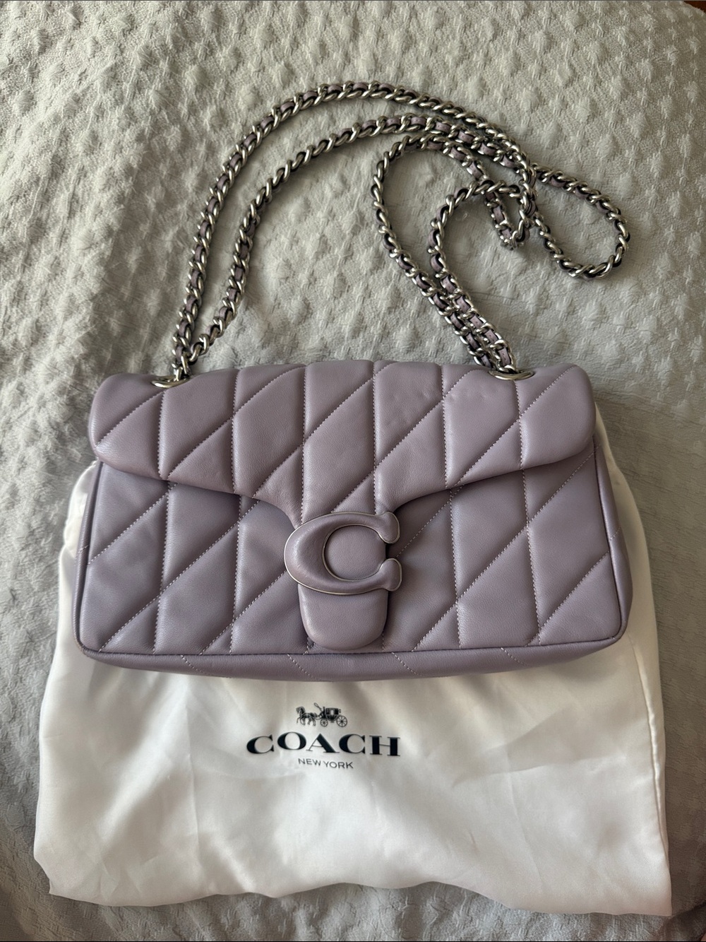 Coach Quilted Shoulder Bag in Lavender